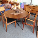 danish small pedestal table