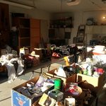 garage with tools & pots
