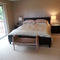 temperpedic bed with leather headboard
