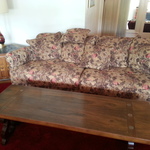 sofa and end table