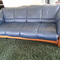 blue leather sofa