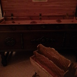 cedar chest & Italian magazine holder