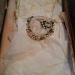 vintage wedding dress & veil
