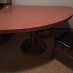 copper bottom breakfast nook table