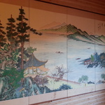 Asian silk panel screen