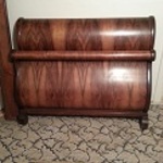 walnut sleigh bed