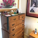 tall boy dresser & art