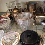 glass & silver plate