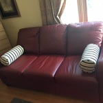 red contemporary couch