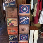 vintage wooden crates