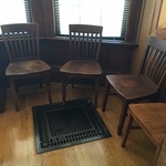 wooden vintage chairs
