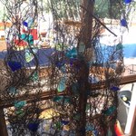 sea glass textile art