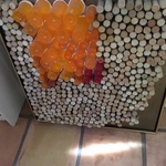original cork art by Lenore Vogt