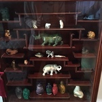 snuff bottles and Chinese display cabinet