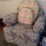 overstuffed chair