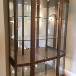 2 custom glass cabinets