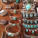 turquoise vintage Native American cuffs