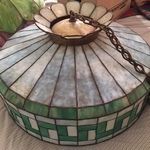 green stained glass lamp