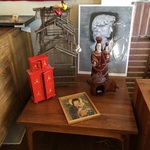 small teak table