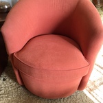 melon colored chair