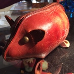 leather piggy bank