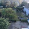 backyard with gardening pots