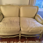 pretty sofa w/goosedown pillows