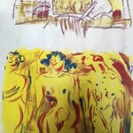 pastel on paper