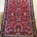 red vintage rug