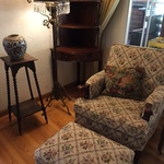 corner cabinet & nice chair