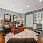 leather sofa in den