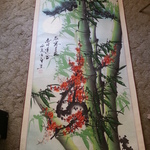 Asian watercolor scroll