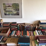 large lot of books