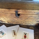 antique box and kachina art