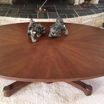 coffee table & foo dogs