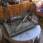 antique brass birdcage
