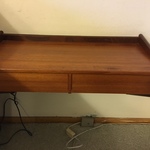 teak floating end table pair