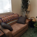 couch and lamp