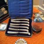 vintage English sterling knives