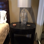 side table and lamp