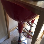 mod red chair pair