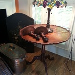 great Tiffany style lamp, grape motif