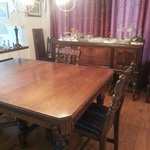 dining set, nice carved wood