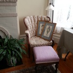chair and lamp