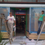 painting storefront