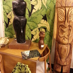 tikis in window