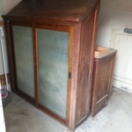 vintage storefront cabinet